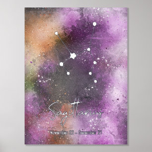Sagittarius Constellation Zodiac Sign PurpleGalaxy