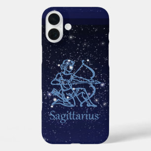 Sagittarius Constellation & Zodiac Sign with Stars iPhone 16 Plus Case