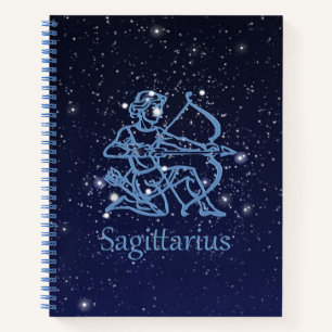 Sagittarius Constellation & Zodiac Sign with Stars Notebook