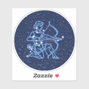 Sagittarius Constellation & Zodiac Sign with Stars Sticker