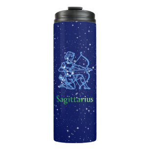 Sagittarius Constellation & Zodiac Sign with Stars Thermal Tumbler