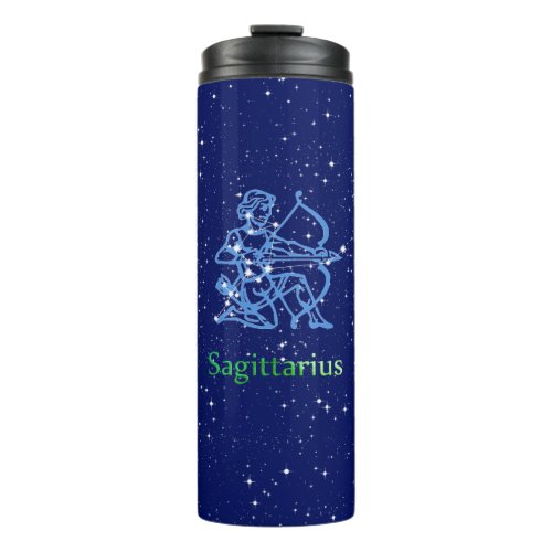 Sagittarius Constellation  Zodiac Sign with Stars Thermal Tumbler
