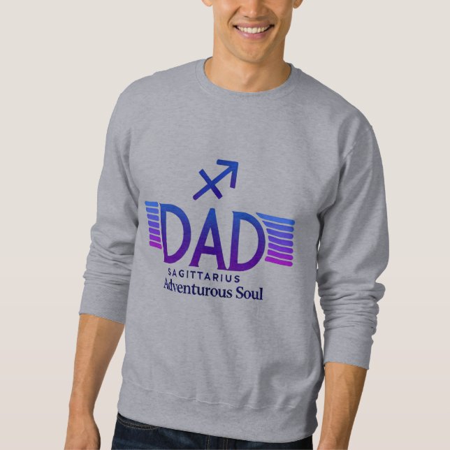  Sagittarius Dad -  funny gray Sweatshirt (Front)