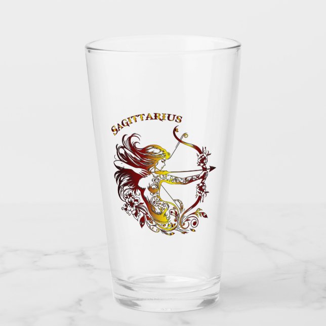 Sagittarius Drinkware Glass (Front)