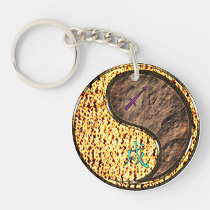 Sagittarius & Earth Dog Keychain