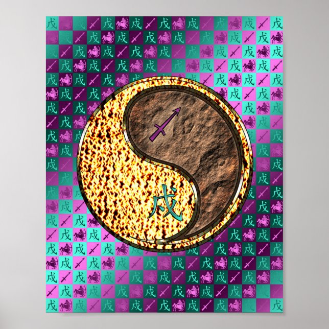 Sagittarius & Earth Dog Poster (Front)