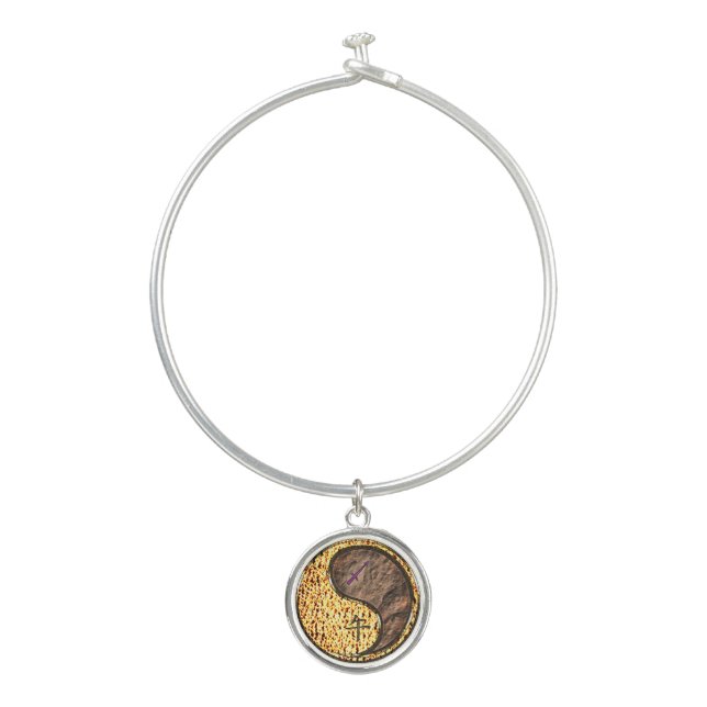 Sagittarius & Earth Horse Bangle Bracelet (Front)