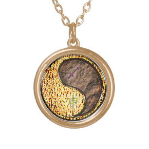 Sagittarius & Earth Monkey Gold Plated Necklace