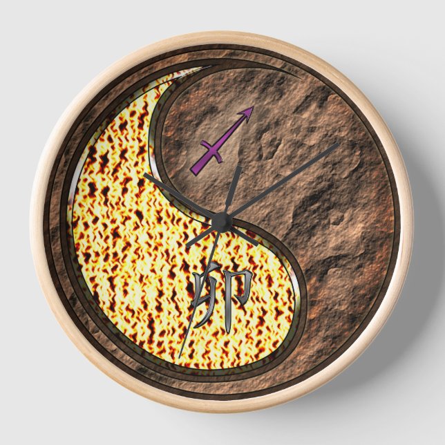 Sagittarius & Earth Rabbit Clock (Front)