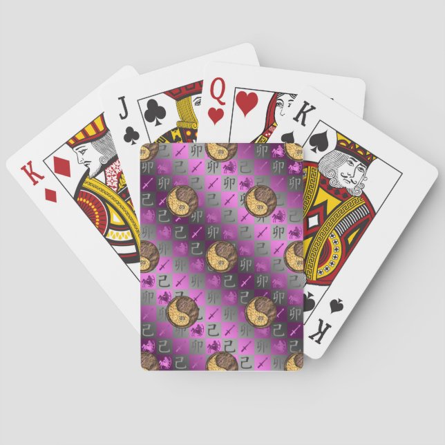 Sagittarius & Earth Rabbit Poker Cards (Back)