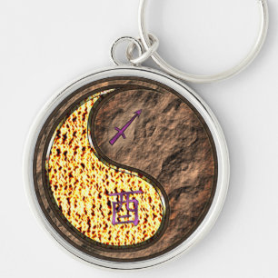 Sagittarius & Earth Rooster Keychain