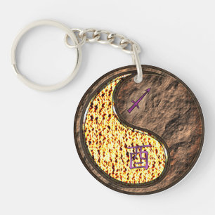 Sagittarius & Earth Rooster Keychain