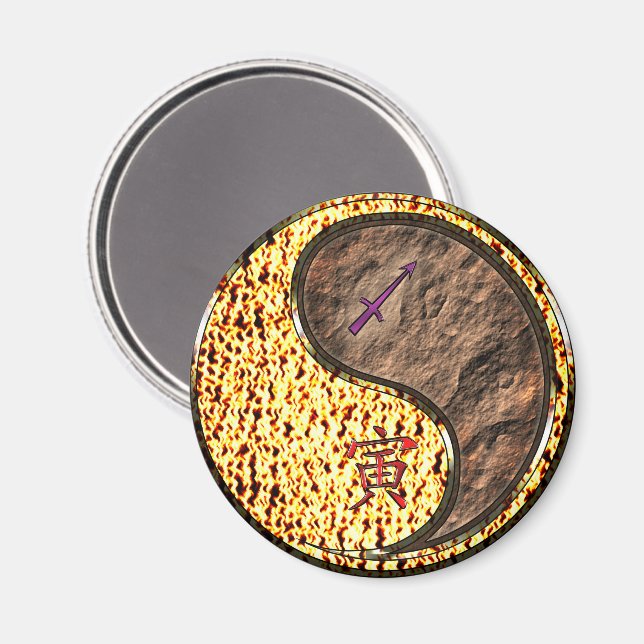Sagittarius & Earth Tiger Magnet (Front/Back)