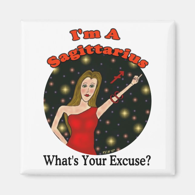 Sagittarius Excuse Magnet (Front)