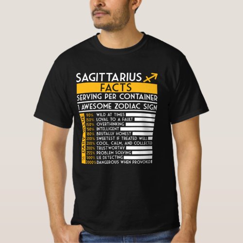 Sagittarius Facts Zodiac Horoscope Funny Astrology T_Shirt