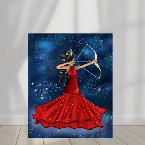 Sagittarius Female Goddess _ Galaxy Space Stars Canvas Print