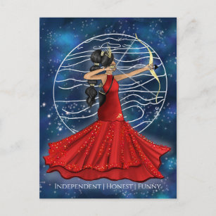 Sagittarius Female Goddess With Jupiter Planet Postcard