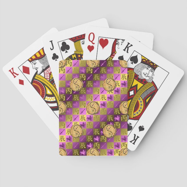 Sagittarius & Fire Dragon Poker Cards (Back)