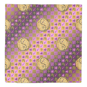 Sagittarius & Fire Horse Duvet Cover
