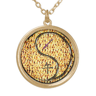 Sagittarius & Fire Horse Gold Plated Necklace