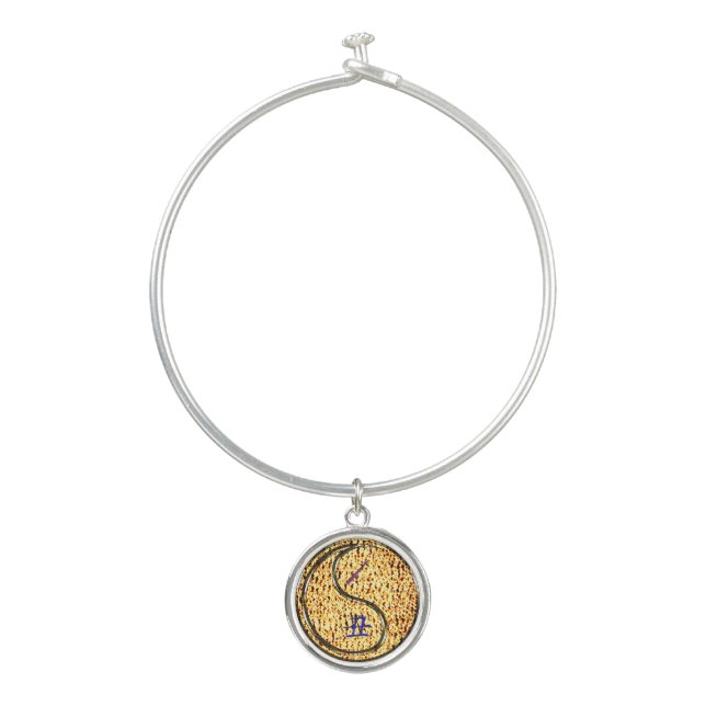 Sagittarius & Fire Ox Bangle Bracelet (Front)