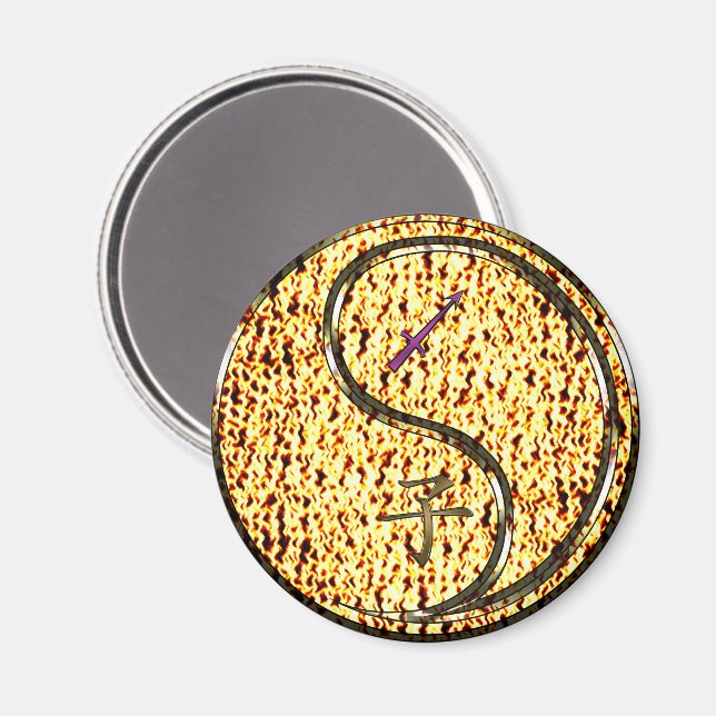 Sagittarius & Fire Rat Magnet (Front/Back)