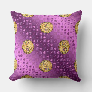 Sagittarius & Fire Rooster Throw Pillow