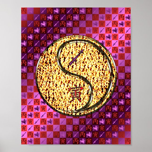 Sagittarius & Fire Tiger Poster (Front)