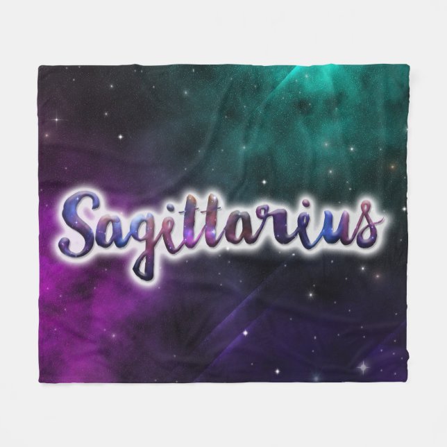 Sagittarius Fleece Blanket - Medium (Front (Horizontal))
