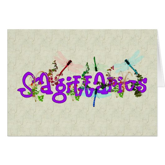 Sagittarius Flowers Cards (Front Horizontal)