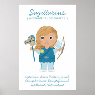 Sagittarius - Girl Horoscope Poster