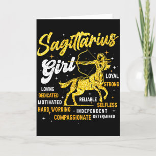 Sagittarius Girl Queen Woman November Birthday Card