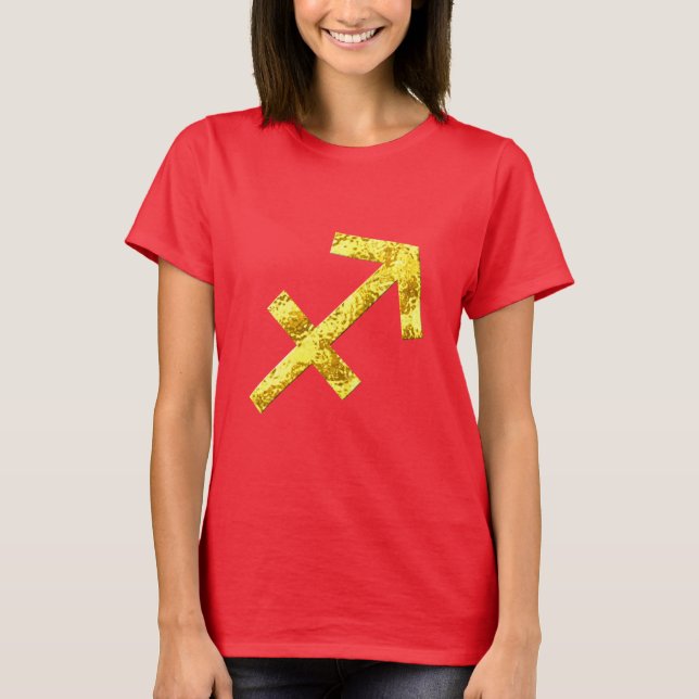 Sagittarius Gold Red Shirt (Front)
