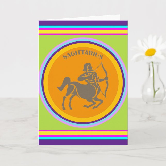 Sagittarius Greeting Card (Small Plant)