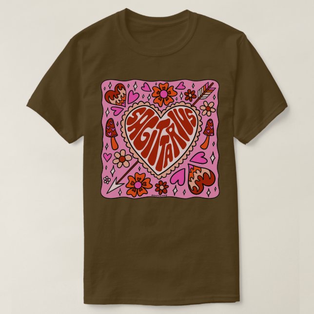 Sagittarius Heart T-Shirt (Design Front)