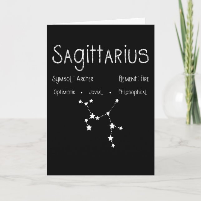 Sagittarius Horoscope Astrology Star Sign Birthday Card (Front)
