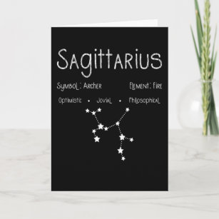 Sagittarius Horoscope Astrology Star Sign Birthday Card