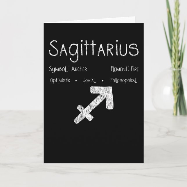 Sagittarius Horoscope Astrology Star Sign Birthday Card (Front)