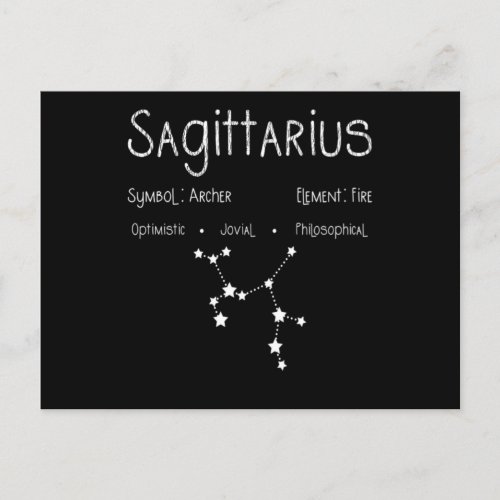 Sagittarius Horoscope Astrology Star Sign Birthday Postcard