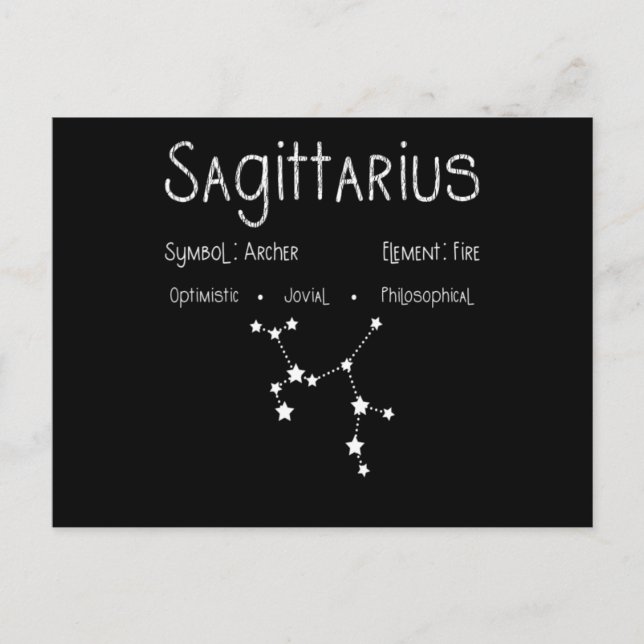 Sagittarius Horoscope Astrology Star Sign Birthday Postcard (Front)