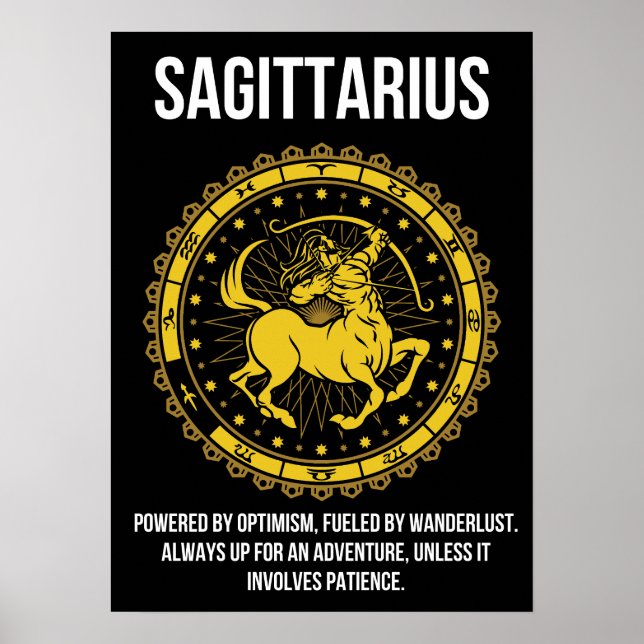 Sagittarius - Horoscope, Funny Zodiac Sign Humor (Front)