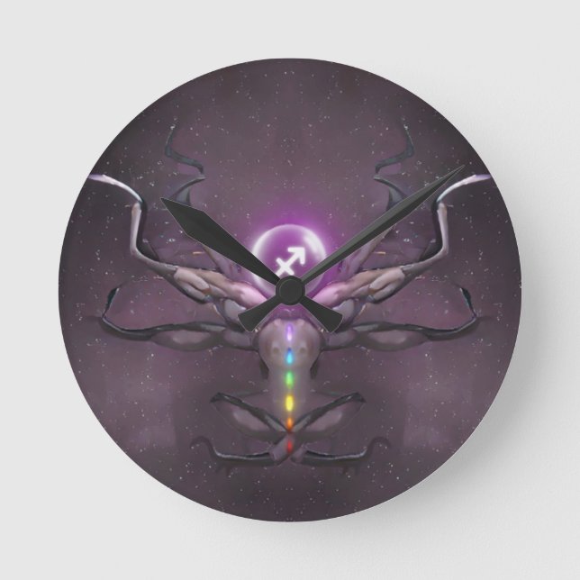 Sagittarius Horoscope Sign Wall Clock  (Front)