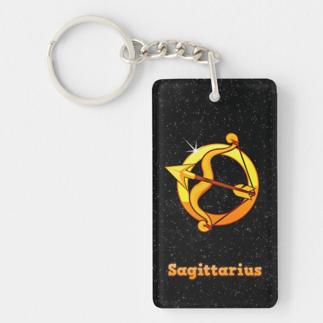 Sagittarius illustration keychain (Front)