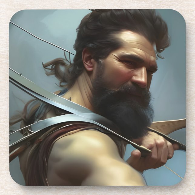 Sagittarius Man  Beverage Coaster (Front)