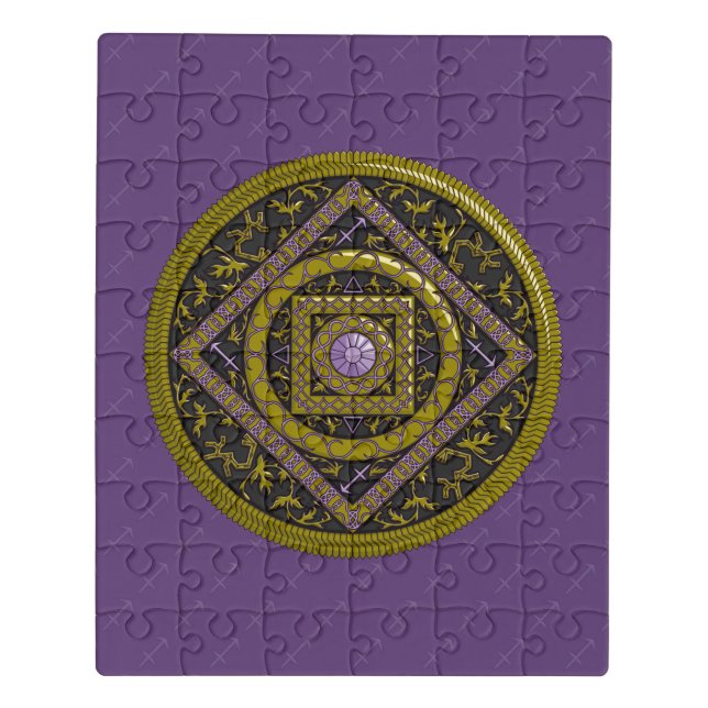 Sagittarius Mandala Acrylic Puzzle (Puzzle Vertical)