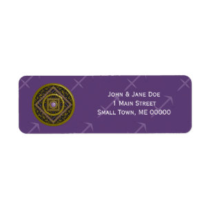 Sagittarius Mandala Address Label