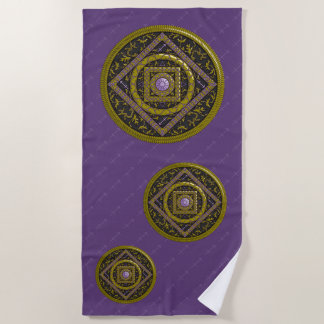 Sagittarius Mandala Beach Towel