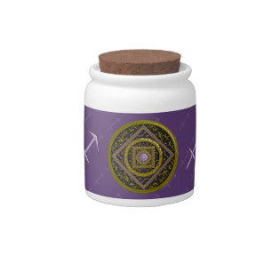 Sagittarius Mandala Candy Jar
