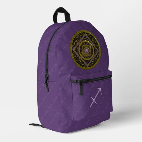 Sagittarius Mandala Printed Backpack