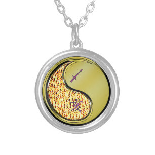 Sagittarius & Metal Boar Silver Plated Necklace